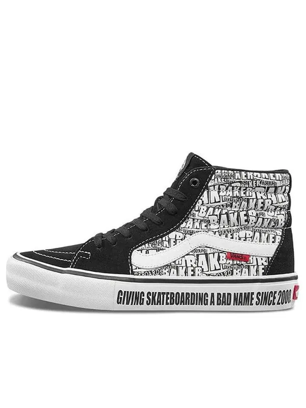 Кроссовки baker sk8-hi pro 'black white' Vans — изображение 1 из 4, черный/белый