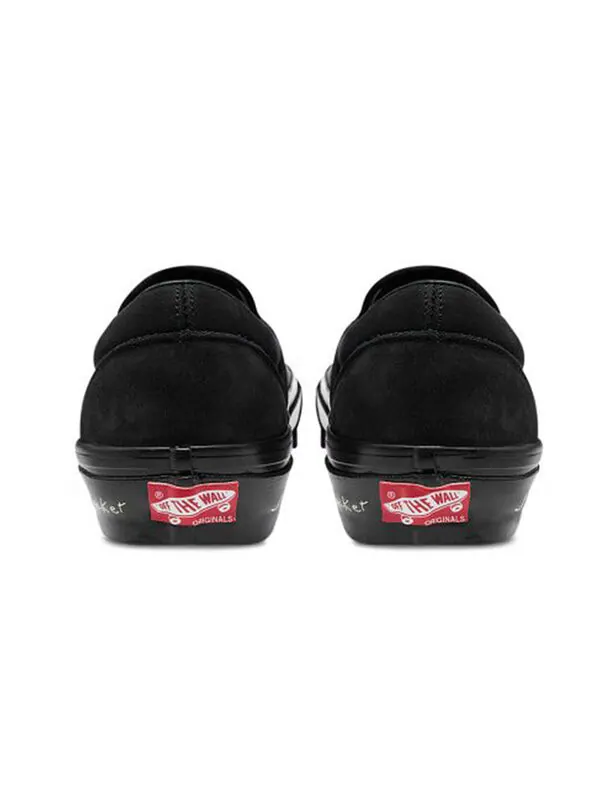 Кроссовки raised by wolves x og classic slip-on lx 'black wall' Vans — изображение 4 из 4, черный