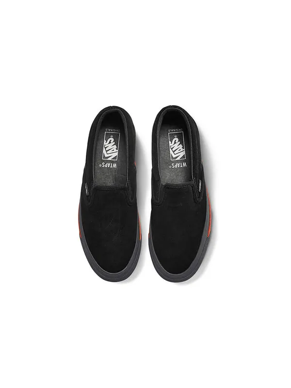 Кроссовки wtaps x og classic slip-on lx 'black red' Vans — изображение 4 из 4, черный/красный