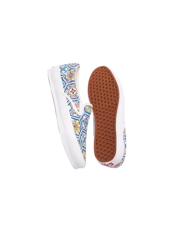 Кроссовки kith x classic slip-on 'blue moroccan pattern' Vans — изображение 4 из 4, белый/синий