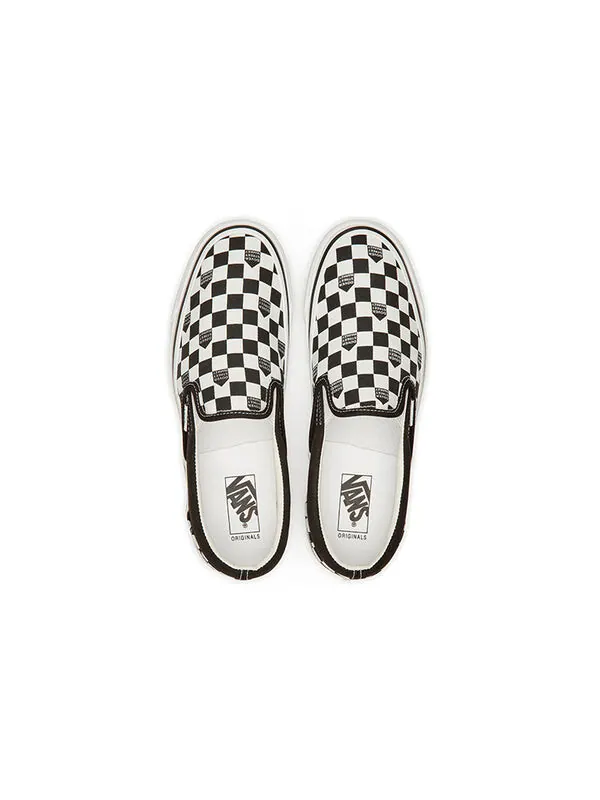Кроссовки dover street market x og classic slip-on lx 'black white checkerboard' Vans — изображение 4 из 4, черный / белый