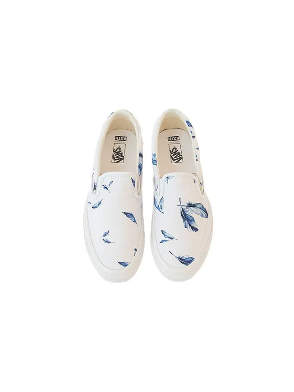 Кроссовки kith x vault og classic slip-on lx 'feathers' Vans — изображение 3 из 3, белый/синий