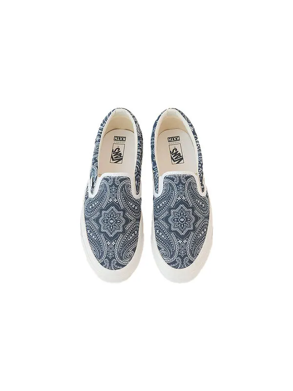 Кроссовки kith x vault og classic slip-on lx 'paisley' Vans — изображение 3 из 3, синий/белый