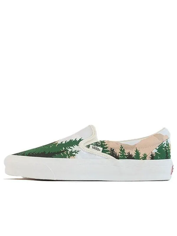 Кроссовки kith x vault og classic slip-on lx 'treescape' Vans — изображение 1 из 4, белый/зеленый