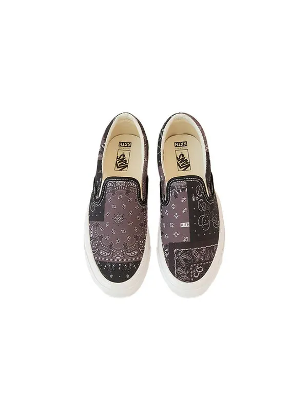 Кроссовки kith x vault og classic slip-on lx 'bandana - moonless night' Vans — изображение 3 из 3, фиолетовый