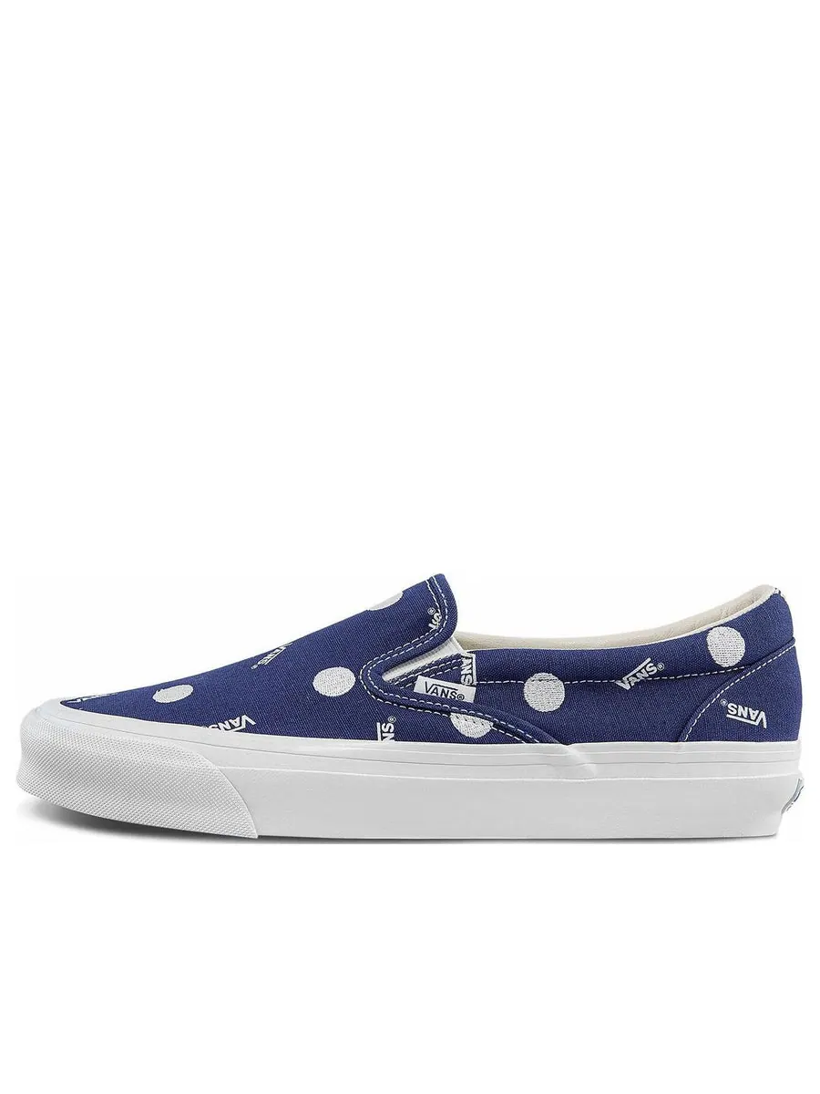 Кеды Vans OG Classic Slip-on LX Low Top Casual Skateboarding Shoes Unisex White Blue — изображение 1 из 5, белый