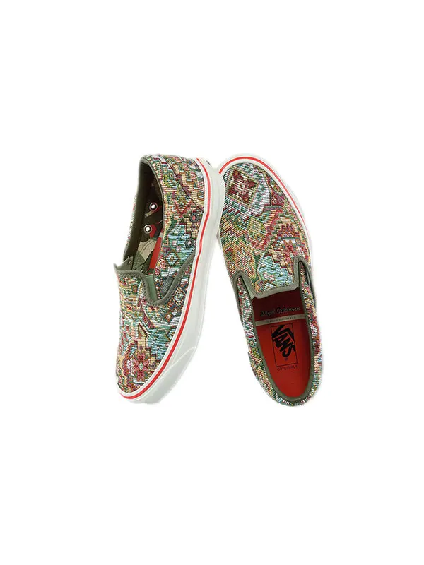 Кроссовки nigel cabourn x og classic slip-on lx 'carpet green mix' Vans — изображение 4 из 4, мульти