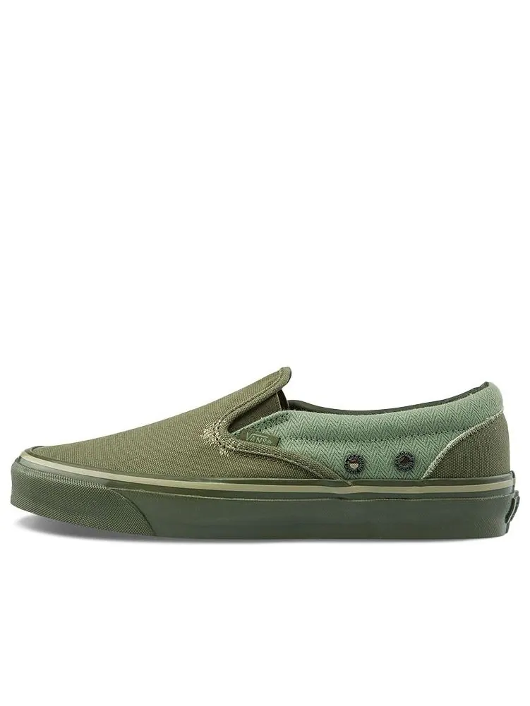 Кеды Vans Nigel Cabourn x OG Classic Slip-On LX 'USMC Army Mix' — изображение 1 из 5, зеленый