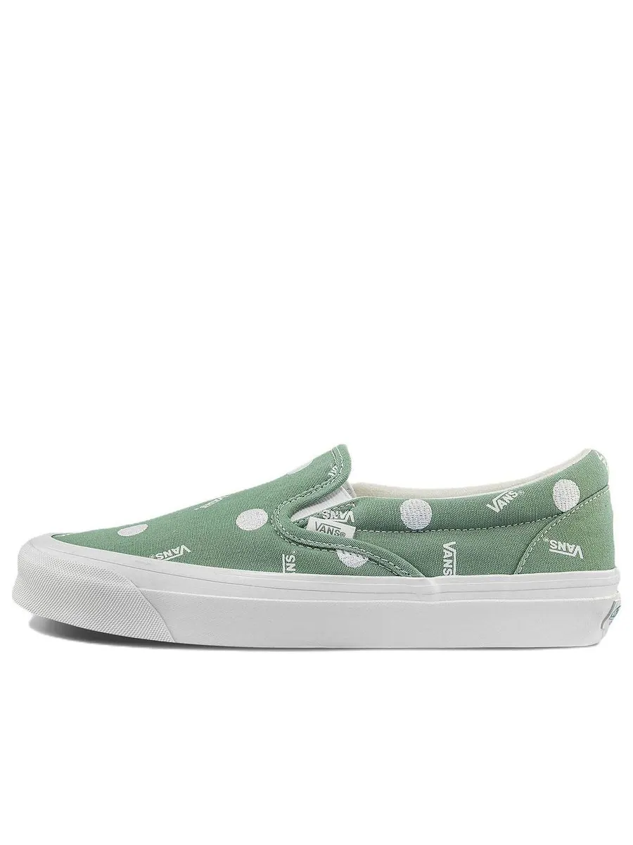 Кеды Vans OG Classic Slip-On LX 'Polka Dot - Green' — изображение 1 из 5, зеленый