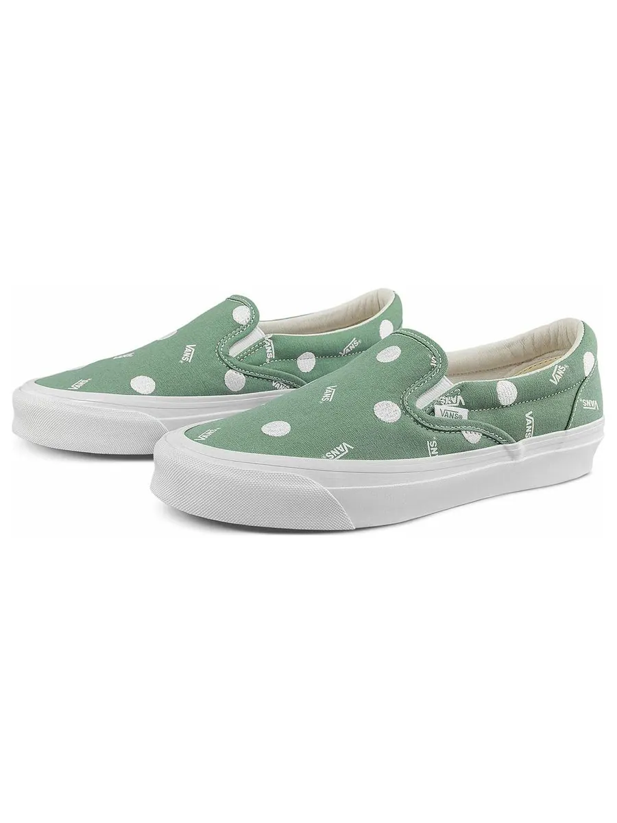 Кеды Vans OG Classic Slip-On LX 'Polka Dot - Green' — изображение 2 из 5, зеленый