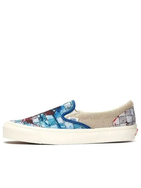 Кроссовки ralph steadman x og classic slip-on lx 'checkerboard splatter' Vans — изображение 1 из 4, синий