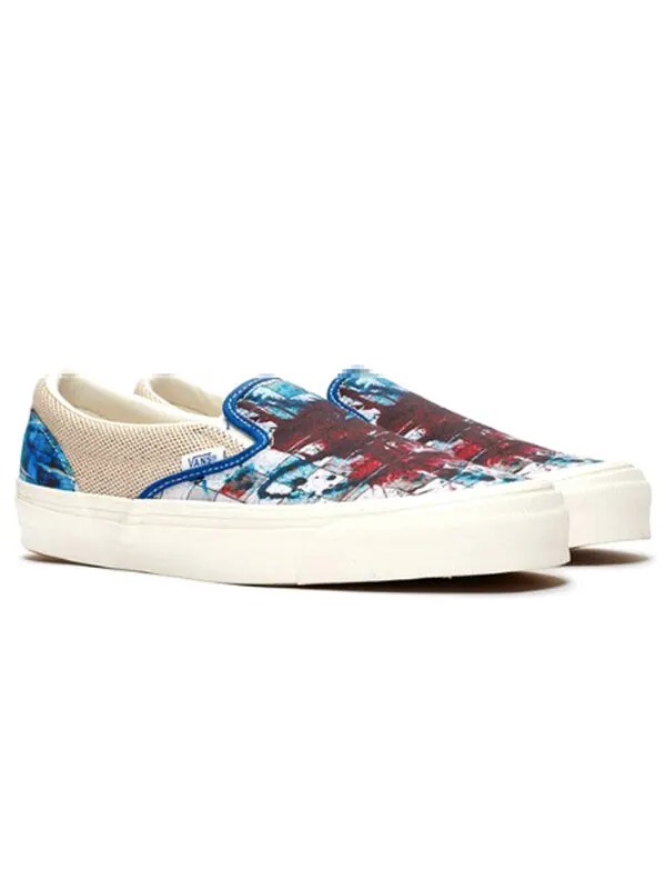 Кроссовки ralph steadman x og classic slip-on lx 'checkerboard splatter' Vans — изображение 2 из 4, синий