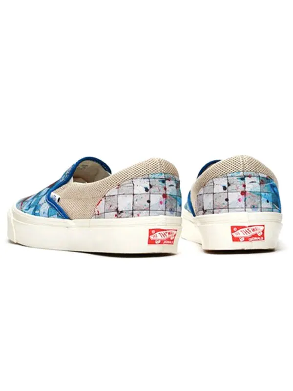 Кроссовки ralph steadman x og classic slip-on lx 'checkerboard splatter' Vans — изображение 3 из 4, синий