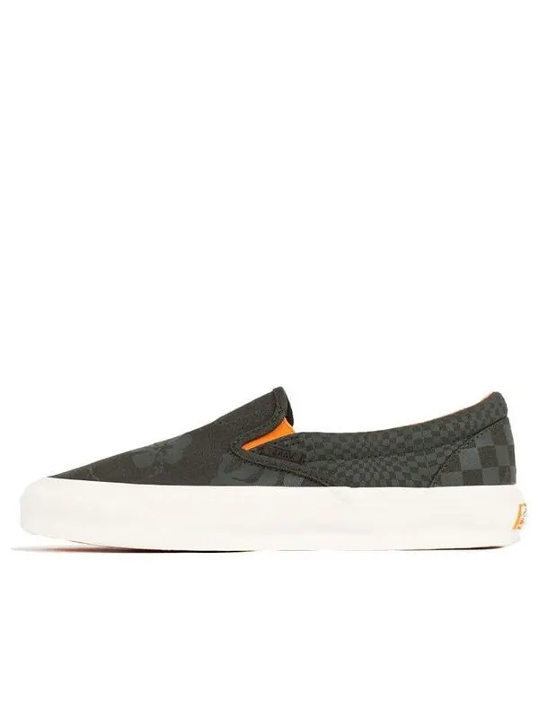 Кроссовки porter-yoshida & co. x og classic slip-on lx 'forest night floral checkerboard' Vans — изображение 1 из 4, зеленый