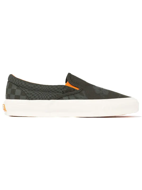 Кроссовки porter-yoshida & co. x og classic slip-on lx 'forest night floral checkerboard' Vans — изображение 2 из 4, зеленый