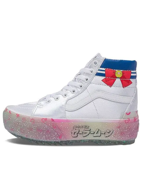 Кроссовки sailor moon x sk8-hi stacked 'pretty guardian - silver' Vans — изображение 1 из 4, белый