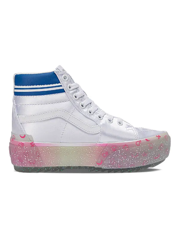 Кроссовки sailor moon x sk8-hi stacked 'pretty guardian - silver' Vans — изображение 2 из 4, белый