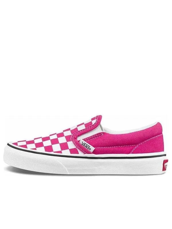 Кроссовки slip-on -kids checkerboard pink/white Vans — изображение 1 из 4, розовый/синий