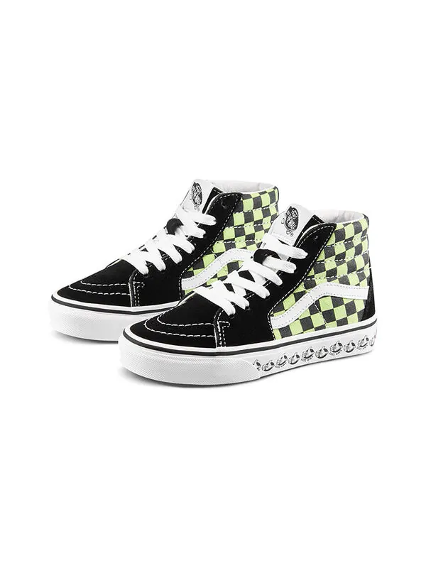 Кроссовки bmx sk8-hi zip 'black sharp green' Vans — изображение 2 из 4, зеленый