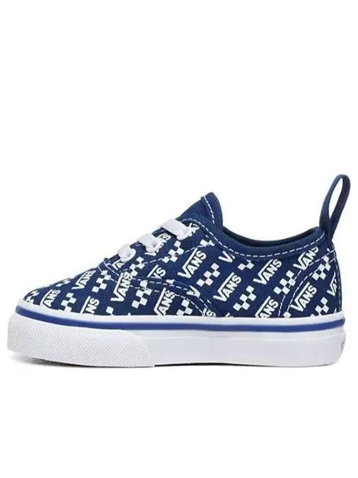 Кроссовки authentic elastic laces 'logo repeat - true blue' Vans — изображение 1 из 4, синий