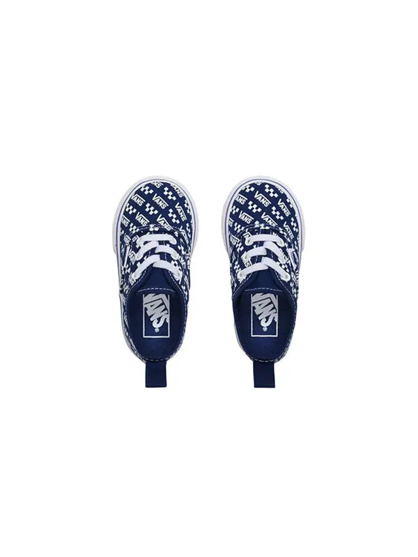 Кроссовки authentic elastic laces 'logo repeat - true blue' Vans — изображение 3 из 4, синий