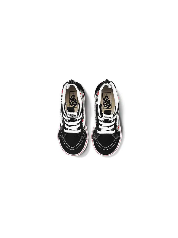Кроссовки sk8-hi zip 'i heart print' Vans — изображение 3 из 4, черный/красный
