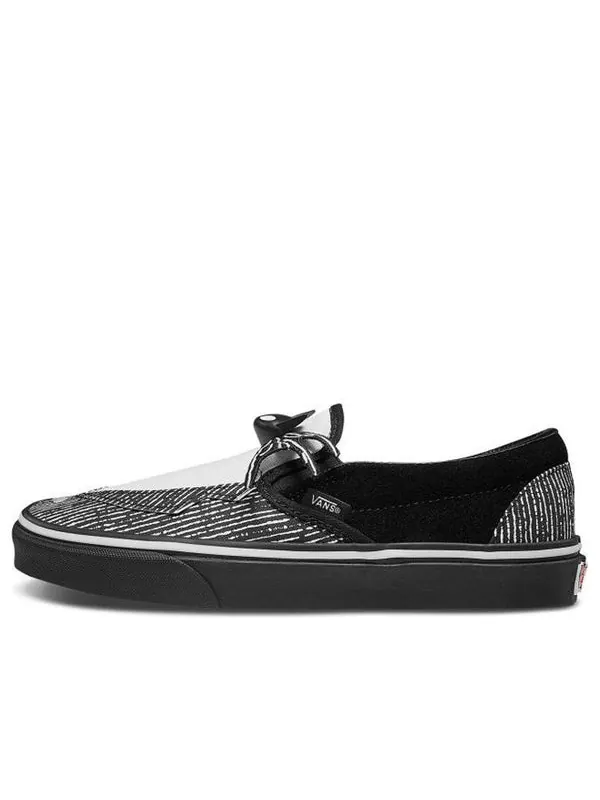 Кроссовки the nightmare before christmas x classic slip-on 'jack skellington bowtie' Vans — изображение 1 из 4, черный/белый