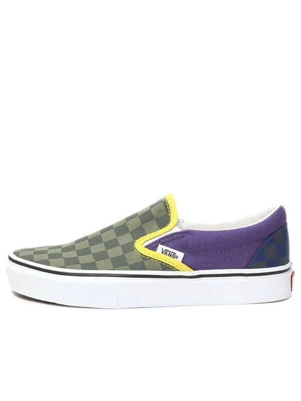 Кроссовки classic slip-on 'otw rally' Vans — изображение 1 из 4, зеленый, фиолетовый