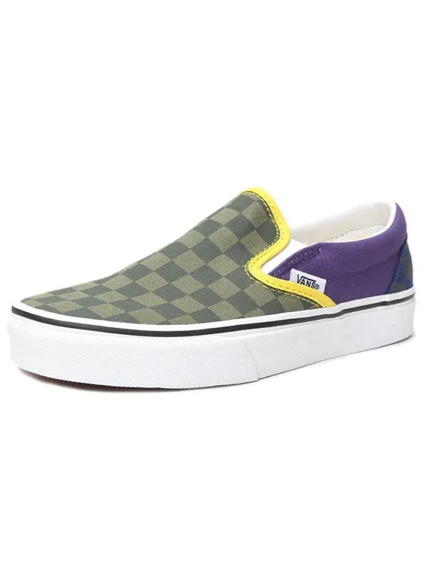 Кроссовки classic slip-on 'otw rally' Vans — изображение 3 из 4, зеленый, фиолетовый