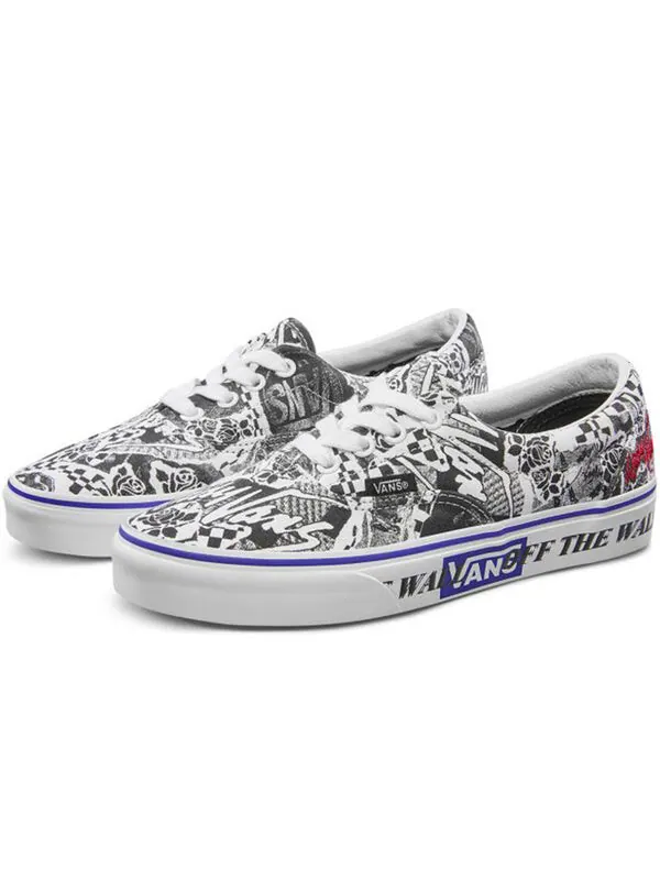 Кроссовки era 'white' Vans — изображение 2 из 4, черный/белый