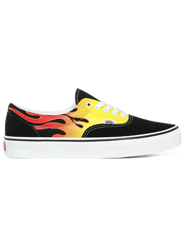 Кроссовки era 'flame - black' Vans — изображение 2 из 4, черный/желтый