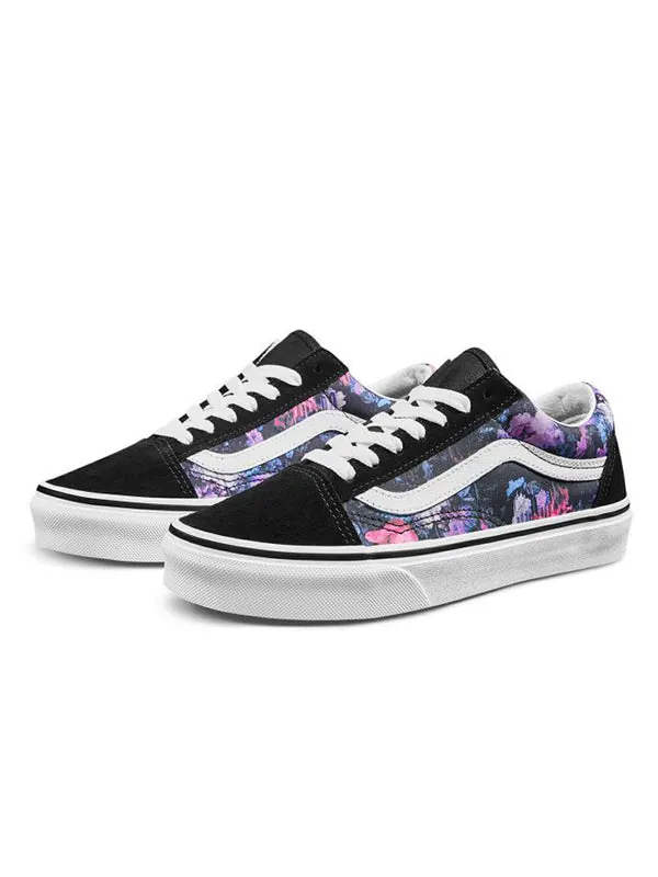 Кроссовки old skool 'warped floral' Vans — изображение 2 из 4, черный