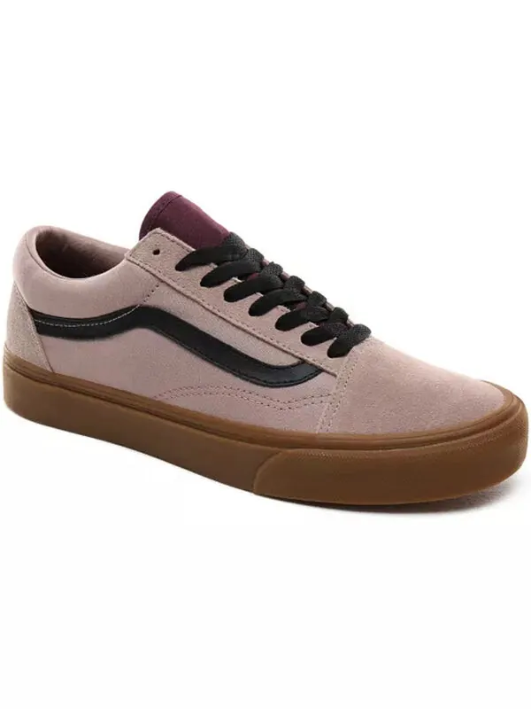 Кроссовки old skool 'shadow grey prune' Vans — изображение 3 из 4, черный/розовый