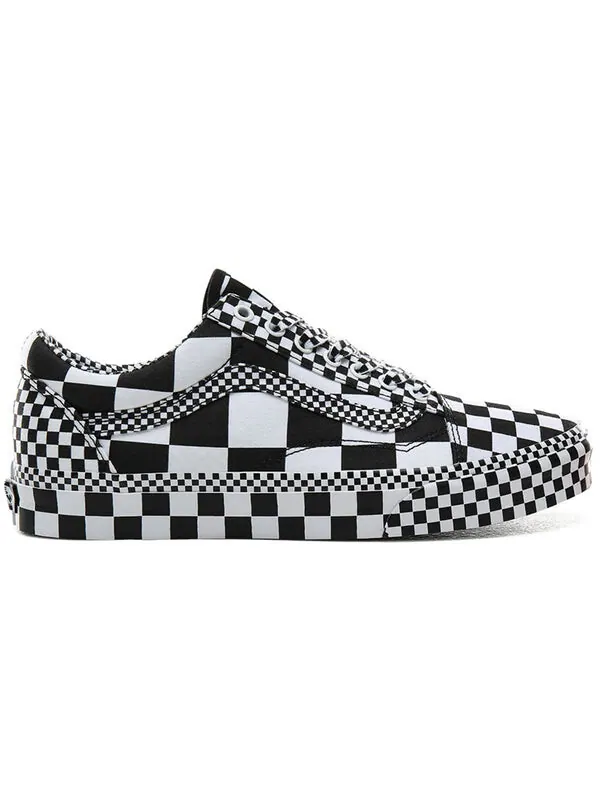Кроссовки old skool 'all over checkerboard' Vans — изображение 2 из 4, черный