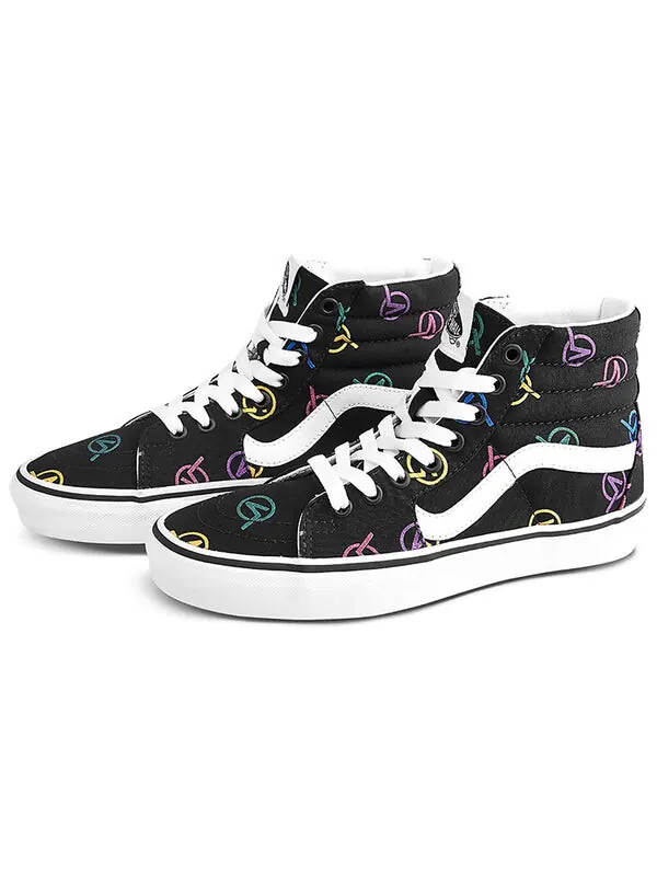 Кроссовки sk8-hi black 'black white' Vans — изображение 2 из 4, черный/белый