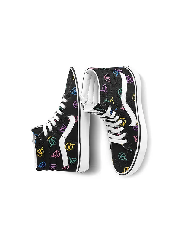 Кроссовки sk8-hi black 'black white' Vans — изображение 4 из 4, черный/белый