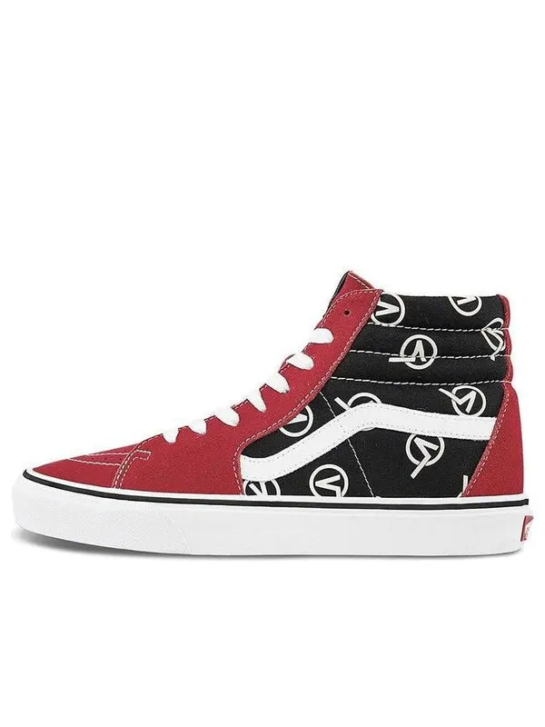 Кроссовки sk8-hi 'circle v' Vans — изображение 1 из 4, черный/красный