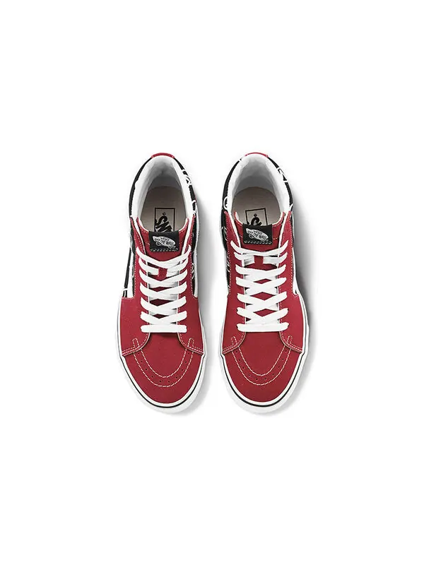 Кроссовки sk8-hi 'circle v' Vans — изображение 3 из 4, черный/красный