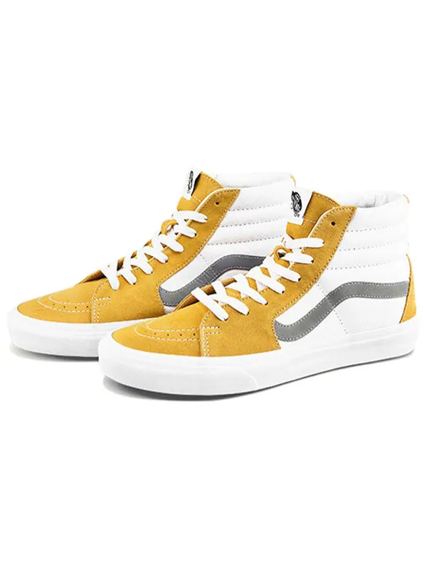 Кроссовки sk8-hi white yellow 'white yellow' Vans — изображение 3 из 4, белый/желтый