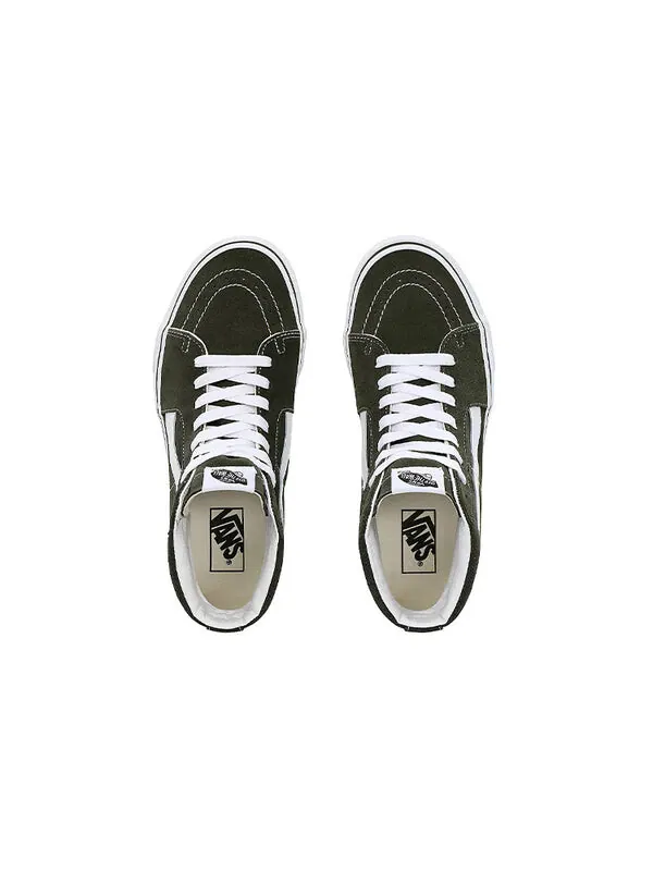 Кроссовки sk8-hi forest night/true white green Vans — изображение 3 из 4, зеленый