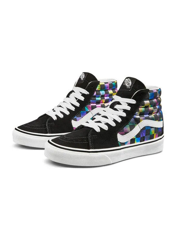 Кроссовки sk8-hi 'iridescent checkerboard' Vans — изображение 2 из 4, черный