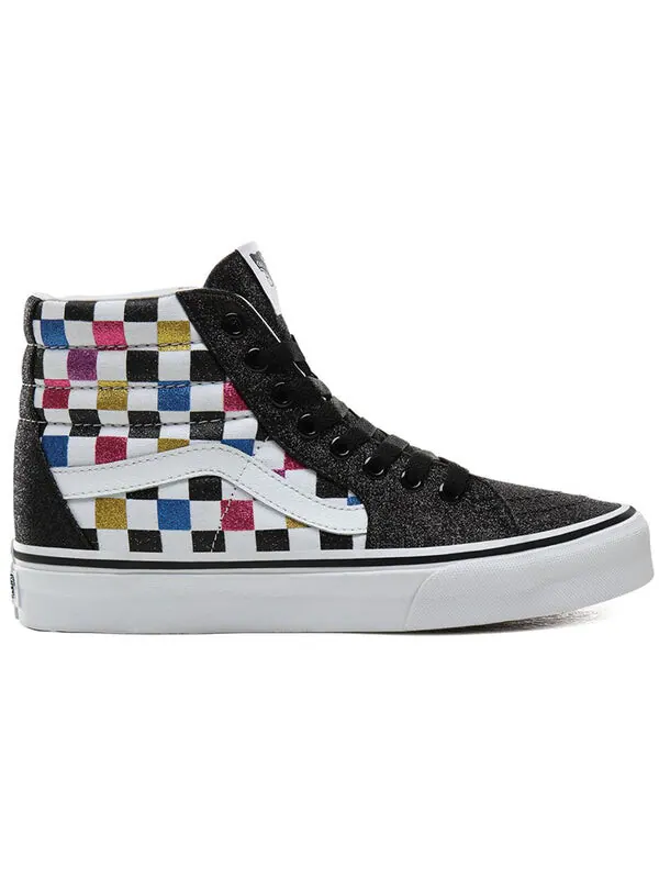 Кроссовки sk8-hi 'glitter checkerboard' Vans — изображение 2 из 4, черный/белый