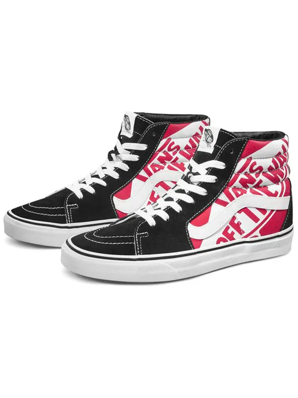 Кроссовки sk8-hi 'off the wall - heel scab' Vans — изображение 2 из 4, черный/красный