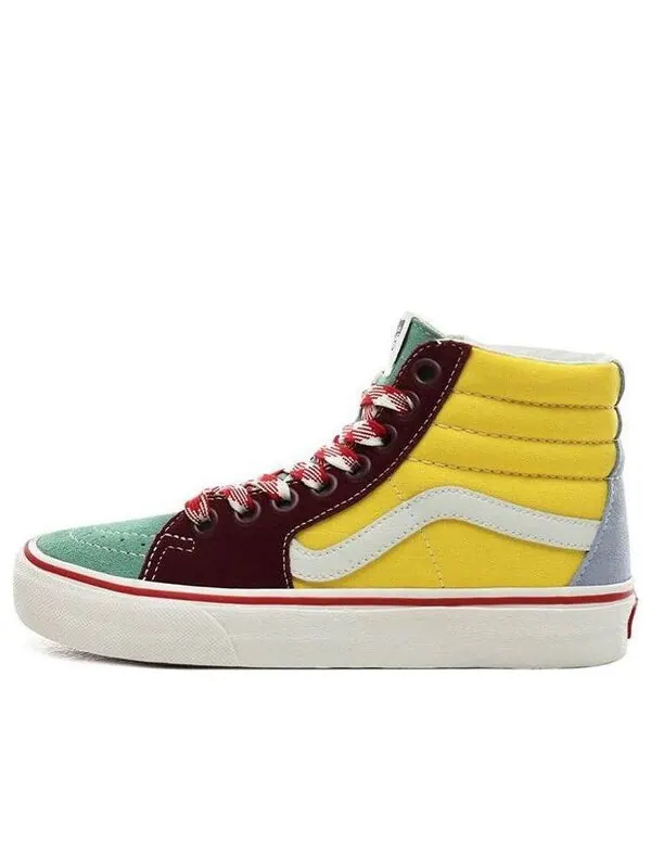 Кроссовки sk8-hi frayed laces 'creme de menthe' Vans — изображение 1 из 4, желтый/зеленый/красный