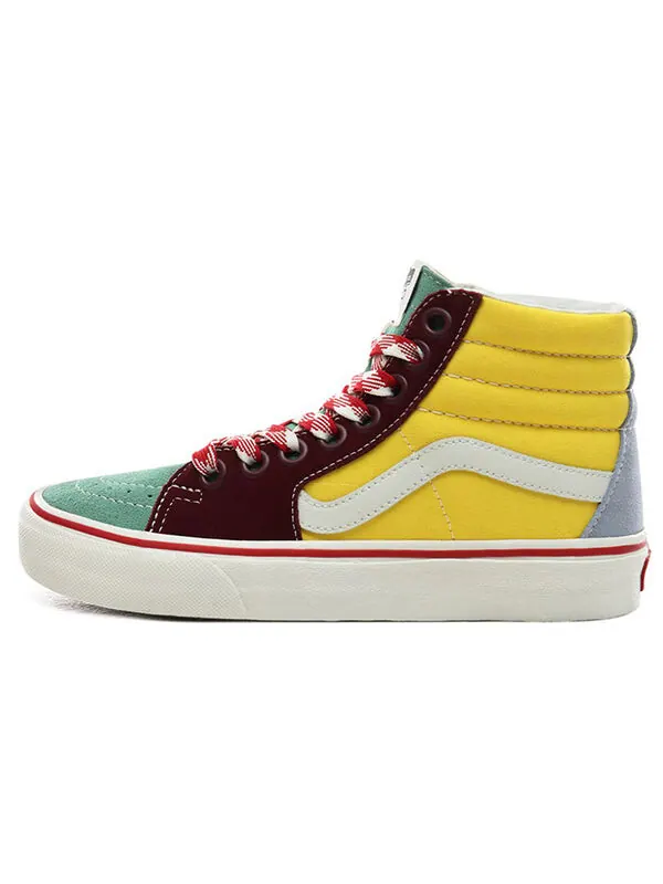 Кроссовки sk8-hi frayed laces 'creme de menthe' Vans — изображение 2 из 4, желтый/зеленый/красный