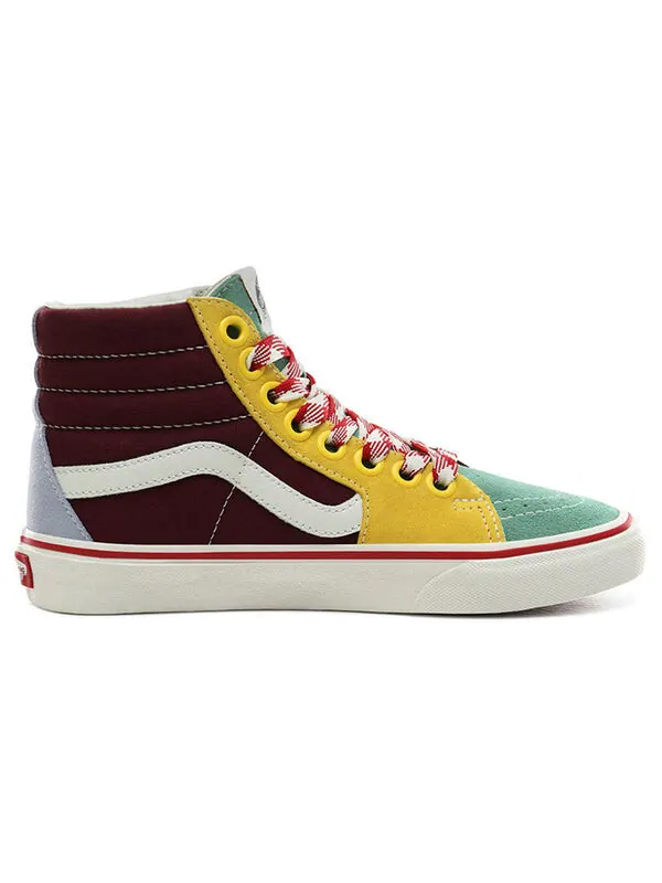 Кроссовки sk8-hi frayed laces 'creme de menthe' Vans — изображение 3 из 4, желтый/зеленый/красный