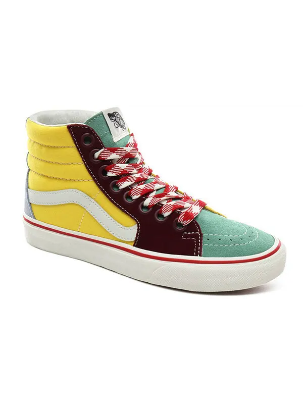 Кроссовки sk8-hi frayed laces 'creme de menthe' Vans — изображение 4 из 4, желтый/зеленый/красный