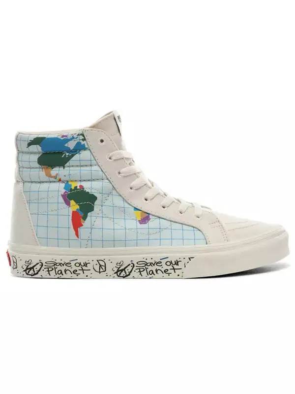 Кроссовки save our planet x sk8-hi reissue 'white multi' Vans — изображение 2 из 4, белый