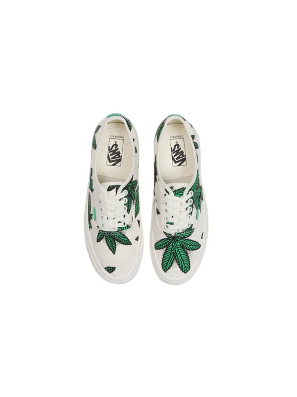Кроссовки og authentic lx 'sweet leaf - white' Vans — изображение 3 из 4, белый/зеленый