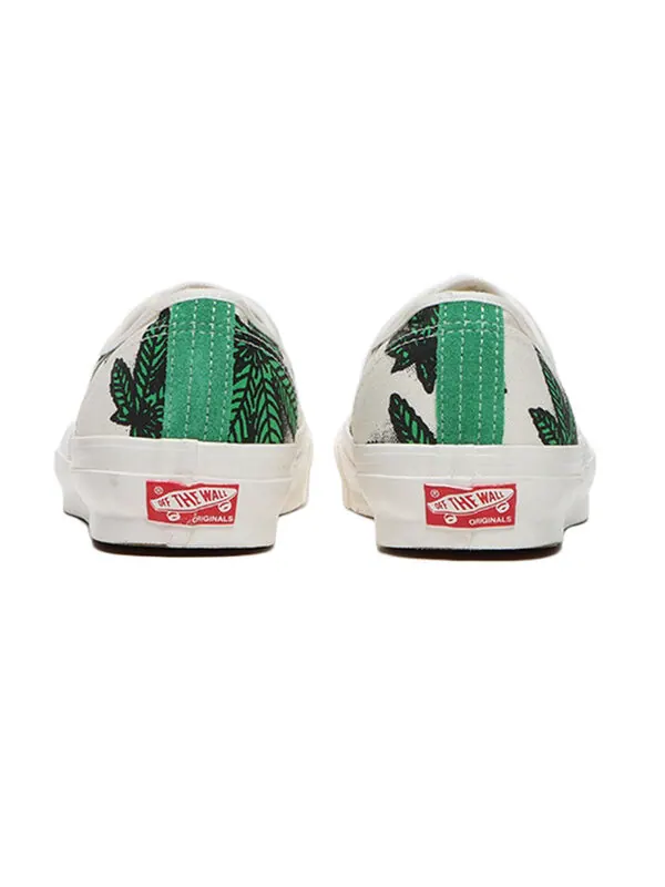 Кроссовки og authentic lx 'sweet leaf - white' Vans — изображение 4 из 4, белый/зеленый